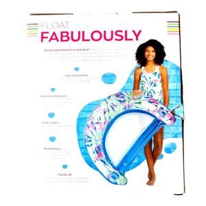 Tie Dye Pool Chair Float Fabulously Ergonomic Backrest New